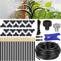 65.6FT/20M Drip Irrigation System 360° Bendable Irrigation System for Garden Garden Watering System with Quick Connector and Adjustable Nozzles Drip Irrigation Kit for Greenhouse Yard Plants