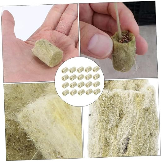POPETPOP 120pcs Hydroponic Wool Cubes for Soilless Planting for Growth High Water-Holding Capacity for Home Gardening and Indoor Projects