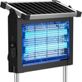 Solar Bug Zapper Outdoor 4500V Mosquito Zapper Waterproof with Panel Sensor Electric Fly Zapper Rechargeable Mosquito Killer with 10FT Extension Cord Fly Trap Ideal for Patio Backyard Camping