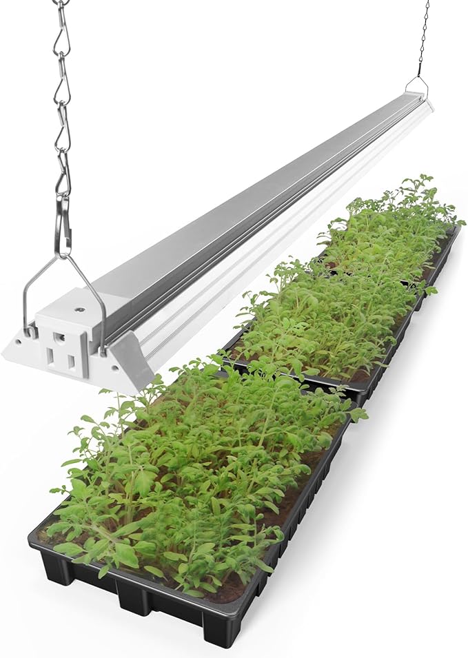 Barrina TX72 4FT Grow Lights for Seed Starting 72W(500W Equivalent) High PPFD Full Spectrum with 660nm Red LEDs Linkable Hanging Grow Lights for Indoor Plants with On/Off Switch Veg 1 Pack