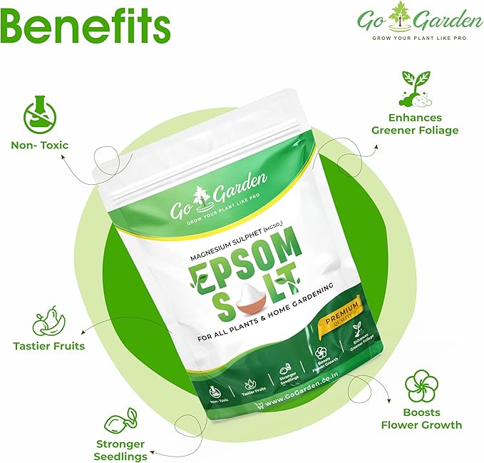 Go Garden Epsom Salt Magnesium Sulphate for Plant Growth - 400 GMS Powder