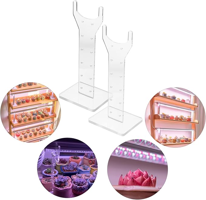 TOYANDONA Grow Light Stand Acrylic Lamp Rack for House Plants Easy Install Indoor Plant Lamp Stand
