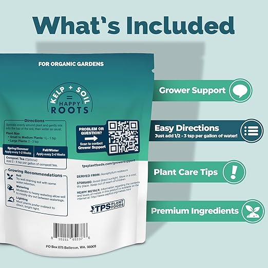 Organic Kelp Meal Fertilizer Dry Seaweed Granular for Plants and Gardening 1 lb (1 Pound)