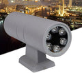 Long Range Led Beam Spotlight Outdoor Wall Washer Lamp IP65 Waterproof Villa Garden Column Lamp AC220V Double Head Up and Down Irradiation Exterior Wall Landscape Light(Yellow6w)