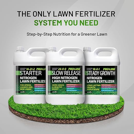 Covington ProLine 18-0-1 NPK Liquid Slow Release Lawn Fertilizer (32oz) – High Nitrogen Lawn Food for All Grass Types – Supports Steady Growth &amp Maintenance – Deep Green Turf Builder Concentrate