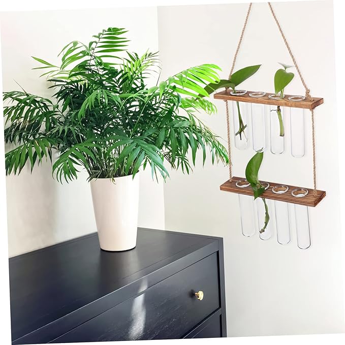 Wall Hanging Propagation Station Hydroponic Kit Plant Propagation Tubes for Home Decor
