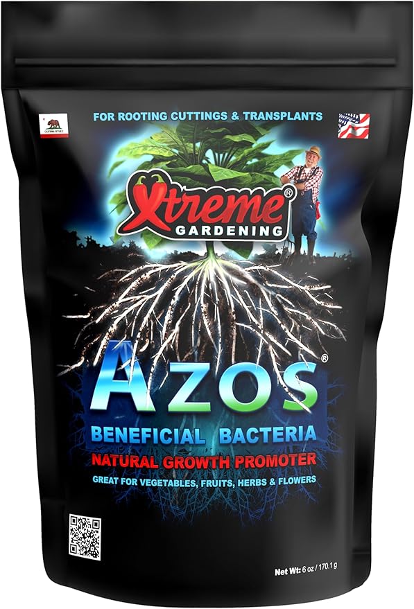 Xtreme Gardening AZOS 6 oz – Beneficial Nitrogen-Fixing Bacteria for Plants &amp Trees – Natural Root Stimulator &amp Growth Promoter for Cloning Seedlings &amp Transplants