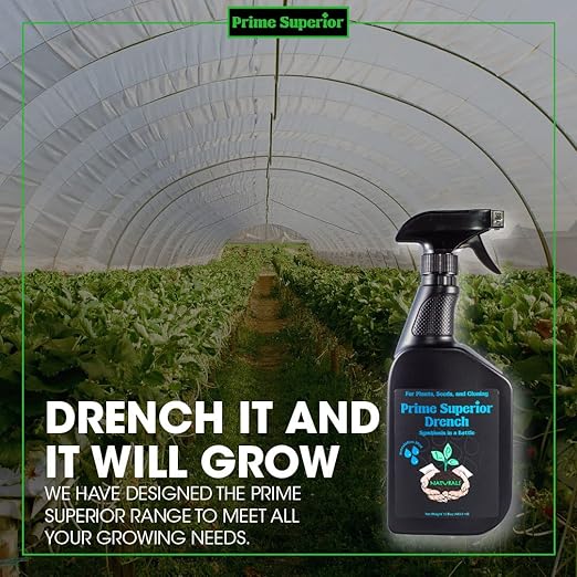 Drench Spray (15 fl.oz) – Plant inoculant &amp Growth Stimulant. Safe for Family Pets &amp Environment. Organic Compliant for Vegetable Gardens lawns &amp House Plants. Indoor &amp Outdoor use.