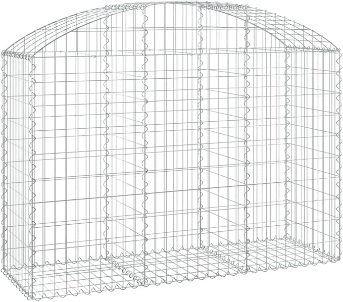 Arched Galvanized Metal Gabion Basket for Outdoor Planter Flower Plant &amp Vegetable Gardening Beds Large 59.1x19.7x39.4/47.2 Iron Box