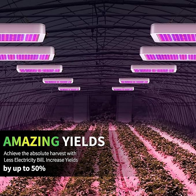 Upgraded LED Grow Lights Grow Lights for Indoor Plants Full Spectrum Hanging Seed Starting Seedlings Vegetable Growing Lamps Super Bright 194 LEDs(Actual Power 40W)