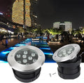LED Underground Light - Underwater Led Lights AC 24V Low Voltage Submersible LED Fountain Light IP68 Waterproof Embedded Outdoor Landscape Lights Swimming PoWarm White-9W