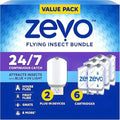 Zevo Indoor Flying Insect Trap Bundle 2 Plug-in Trap Devices with 6 Original Replacement Cartridges