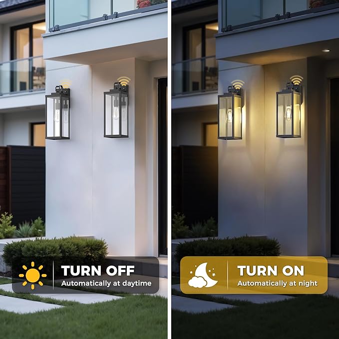L LOHAS LED Large Size Dusk to Dawn Outdoor Light Fixture+LOHAS Landscape Spot Lights Outdoor