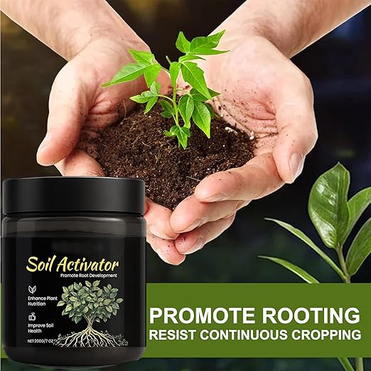200g Soil Activator Soil Pro Activator Nauticos SoilActivator Organic Water-Soluble Formula for Uptake Nutrient &amp Root Development Enhance Growth for Vegetables &amp All Plants (3)