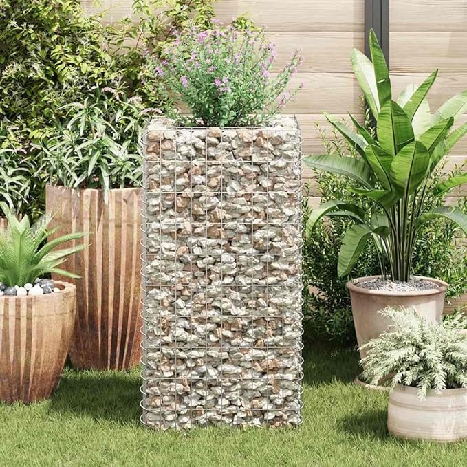 Gabion Raised Bed Steel Galvanized Welded Garden Fence Retaining Walls Silver Landscape Grid Bed
