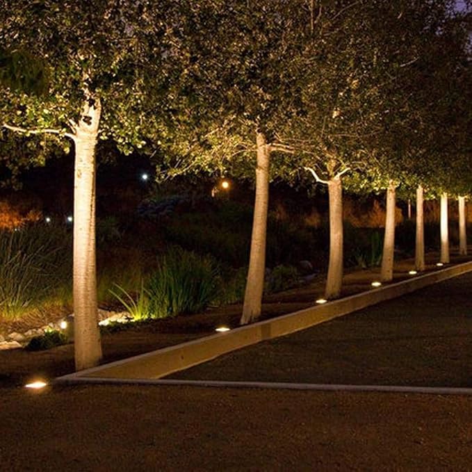 Outdoor Buried Spotlight COB Ground Lights IP65 Waterproof Stainless Steel Embedded Jardin Landscape Light for Step Driveway Walkway Lawn Pathway Lighting