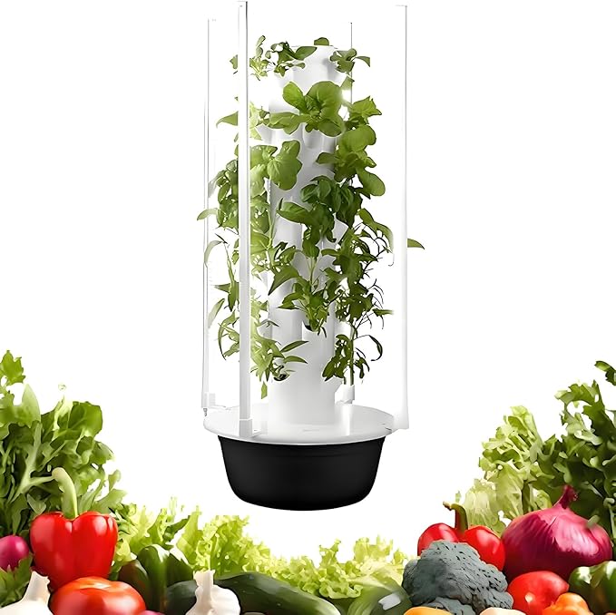Hydroponics Growing System for Herbs Fruits and Vegetables with LED Grow Lights and Hydrating Pump Ideal for Indoor Gardening