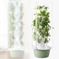 Polytunnel Tower Systems Hydroponics Growing Systems Vertical Tower Automated Indoor Tower Garden with LED Grow Lights Herb Garden C(28Pots)