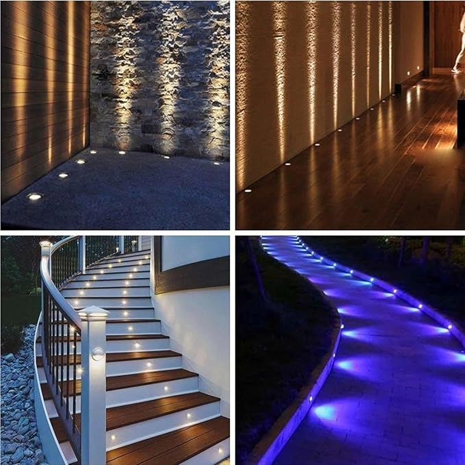Underground Light LED - 12/24V Garden Courtyard Light Embedded Underwater Spotlight Stainless Steel IP68 Waterproof Landscape Lighting Underwater Pond Spotlight (Warm White 18W)