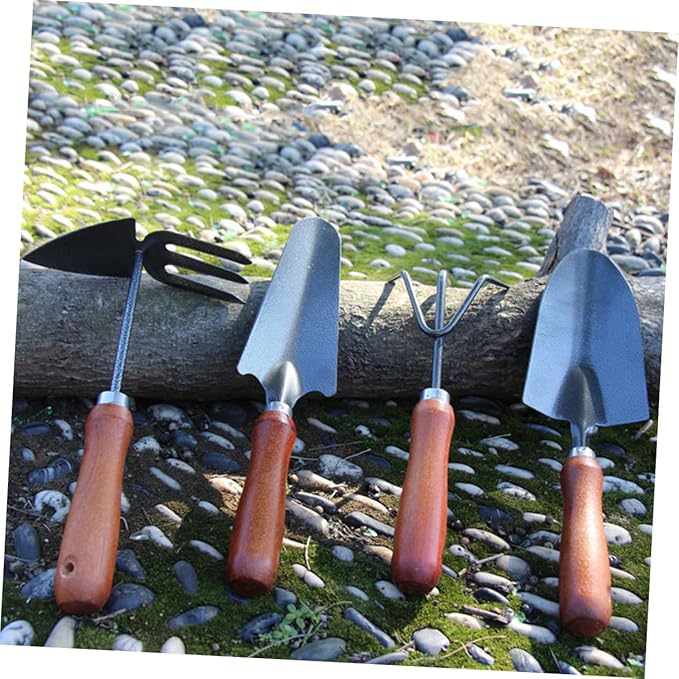 BESPORTBLE 4pcs Garden Tool Set Mini Stoving Varnish Shovel Thicken Iron Spade for Planting Weeding and Cultivating Lightweight Gardening Tools for Plant
