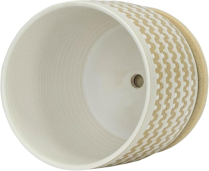 Generic 8 Planter W Saucer White