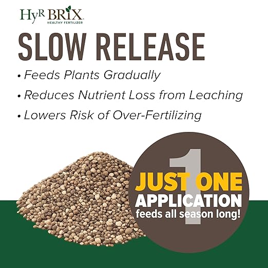 HyR BRIX Buck Stampede Food Plot 7-9-7 Fertilizer 45lb Bag - Slow-Release Nutrients with Calcium Sulfur Humic &amp Fulvic Acid - Supports Protein Production - Covers 2300 Sq Ft