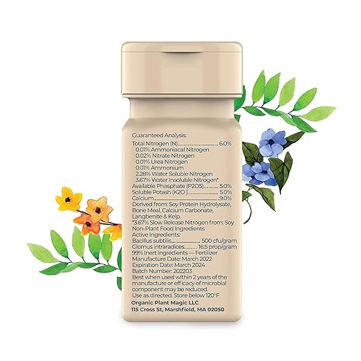 Organic Plant Magic - Truly Organic™ Easy to Use Soluble Plant Food Shaker: All-Purpose Fertilizer Concentrate for All Flower Vegetable Herb Fruit Tree Indoor Garden &amp House Plants [Two 3 oz Shake