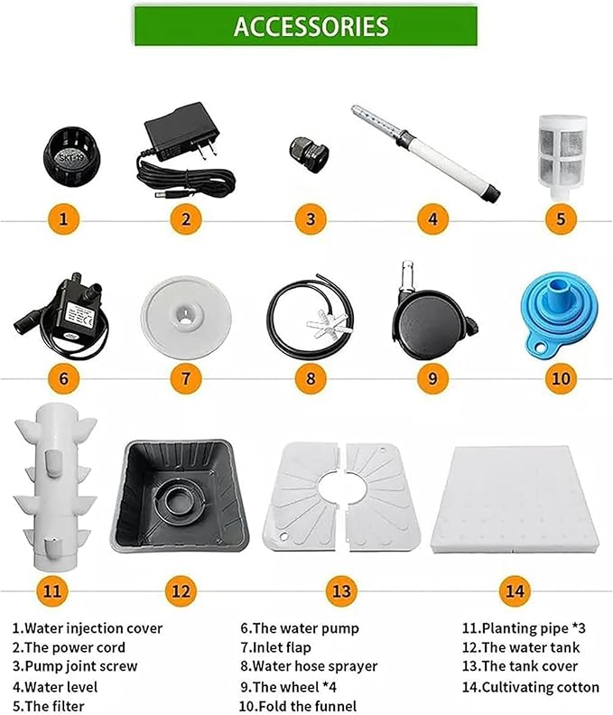 15 Layers 45 HolesGarden Vertical Tower Plantinghydroponic Tower Set hydroponic Planting System hydroponic Vertical Planting System