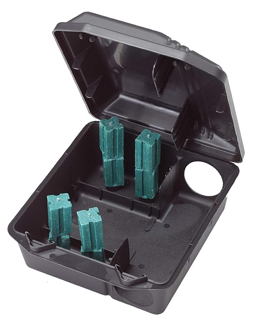 Tomcat Rodent Station Each Box Includes 1 Rodent Station with 4 Bait Securing Rods and 1 Security Key Use Indoors or Outdoors 2-Pack