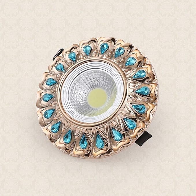 Energy-saving Eye Protection Spotlight Efficient Heat Dissipation Integrated Ultra-thin Downlight Super Bright COB Embedded Ceiling Lamp European Elegant Decorative LED Downlight High Brightn