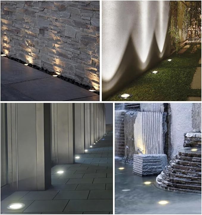 LED Underground Light Outdoor Ground Light AC85-110V IP66 Waterproof Embedded Buried Lights for Garden Yard Driveway Deck Pathway Landscape Spotlight