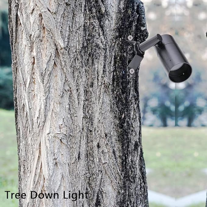 Landscape Lighting MoonlightOutdoor Landscape DownlightsCast Aluminum Low Voltage 12-24 AC/DC Replaceable MR16 LED Bulb Tree Mount Down Light Wall Surface Lights Bronze Finish