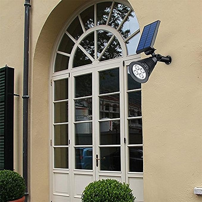 1Pcs 2W Solar Spotlight Outdoor Landscape Lights Waterproof Security Garden Lamp Adjustable for Patio Yard Garden