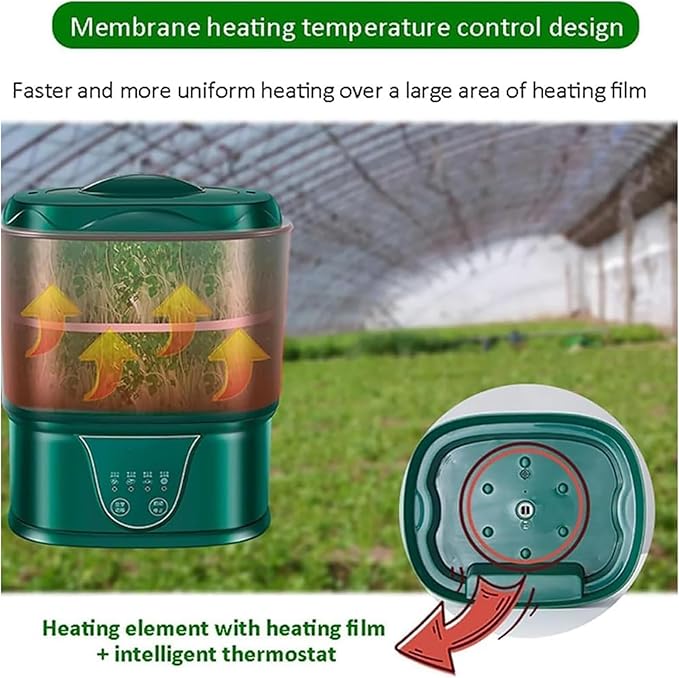 Automatic Bean Sprout Machine Intelligent Watering System Food-Grade Pp Material Fast Germination and Planting Multi-Seed Compatible