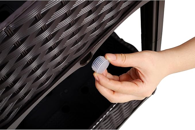 Planter Raised BedsElevated Planter Garden Box with Drainage Plug Raised Garden Beds for VegetableFlowerHerb Outdoor Standing Planter BedsGardening Kit (15.7x15.7x27.7)