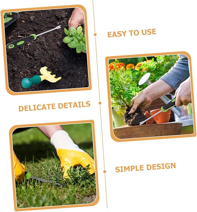 5pcs Handheld Weed Puller Tool for Garden Ergonomic Design Manual Weeder for Weed Removal Lawns and Flower Beds