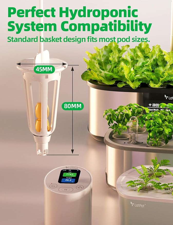 LETPOT LPH-SE Hydroponics Growing System and EC &amp Temperature Meter with APP