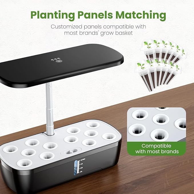Hydroponics Growing System Adjustable Indoor Herb Garden Kit with LED Grow Light  Automatic Timer 12 Pod Hydroponics Growing System for Home Kitchen