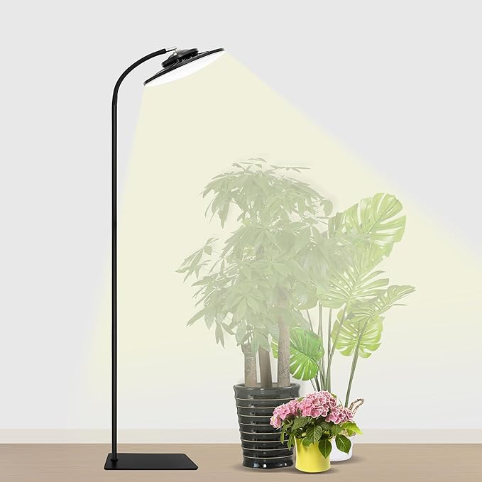 100W Grow Light for Indoor Plants Full Spectrum LED Tall Plant Lights with Timer Standing Floor Growing Lamp 67 Height Adjustable for Large Many Plants