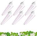 Barrina 2FT T8 Grow Light 144W(6 x 24W) 800W Equivalent Full Spectrum Sunlight Plant Light LED Grow Light Bulbs for Indoor Plant Growing with V-Shaped Reflector Pinkish White 6-Pack