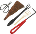 HANABASS 5pcs Bonsai Garden Tool Set with Precision Hand Tools for Soil Loosening and Plant Pruning Sturdy Gardening Kit Suitable for Indoor and Outdoor Potted Plants