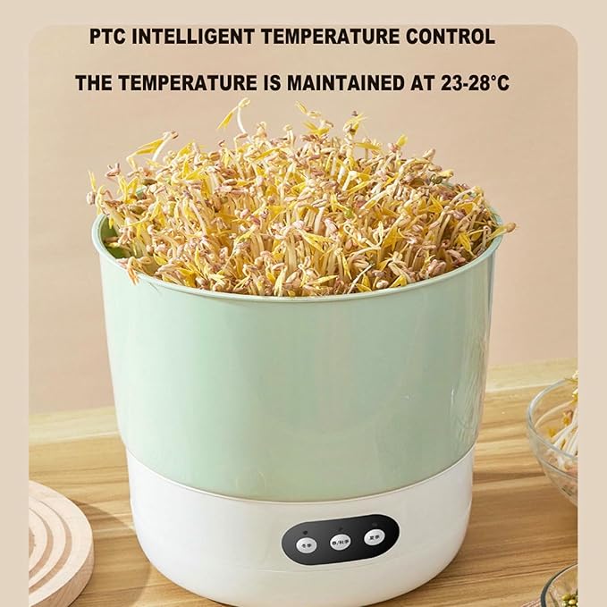 Home Smart Bean Sprout Machine 3 Different Seasons Modes with 4 Layer Large Capacity Soak Beans and Spray Water with One Click Seed Sprouter Kits for