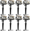 VENUS MANUFACTURING 8 Pack Low Voltage Wall Wash Lights 12V LED Landscape Lighting 18 Watt 600 Lumen Flag Light 2700K Warm White Metal Outdoor Spotlight Black Trees Light for Garden &amp Yard