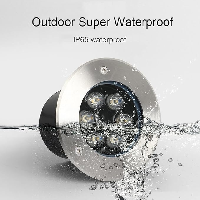 Low Voltage Landscape Lights Outdoor Underground Light AC12/24V Embedded Round Landscape Lamp IP66 Waterproof for Garden Path Piazza Stairs Spotlights(Green36W-AC24V)
