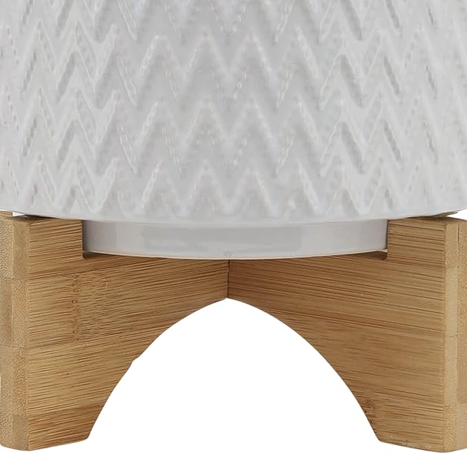8 Planter W Stand White