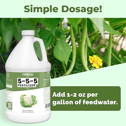 5-5-5 Fertilizer for Plants Great for Vegetables Flowers and Shrubs Liquid Plant Fertilizer by TPS Plant Foods 1 Gallon (128oz)