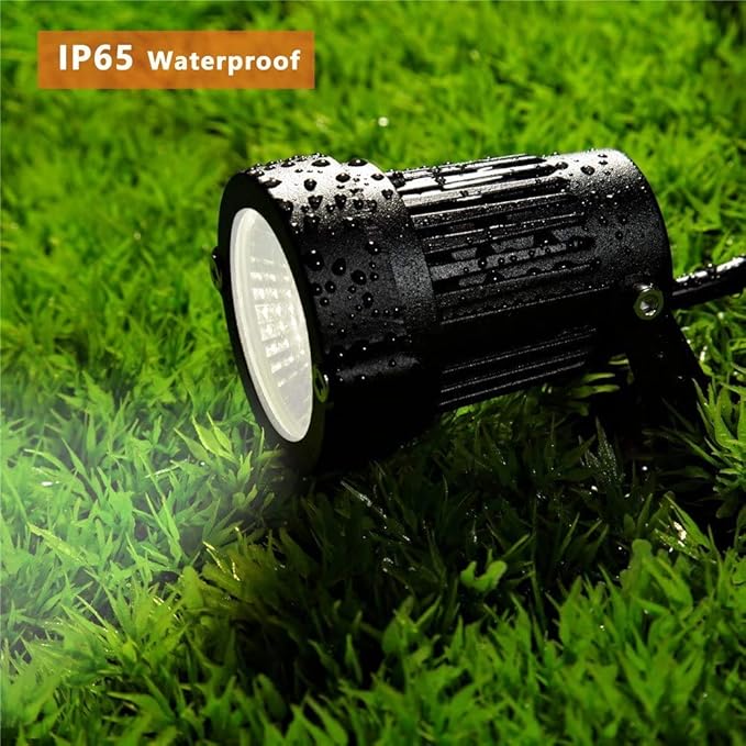 Z LED Landscape Lights5W Outdoor Pathway Garden Yard SpotlightIP65 Waterproof Garden FloodlightOutdoor Spotlight with StakeUL Cord 5-ft with Plug 6500K Daylight White(Pack of 4)