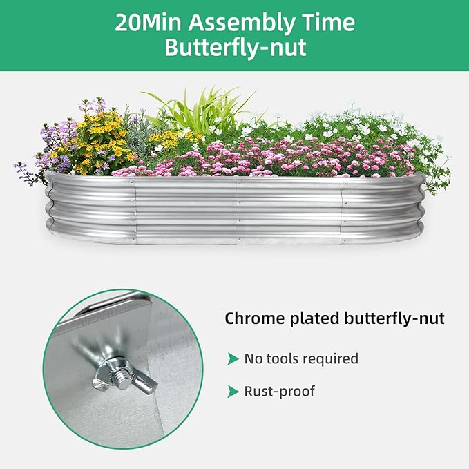 Raised Garden Bed (1 8×4×1ft)