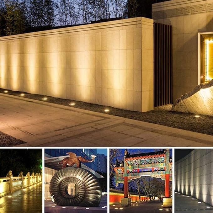 15W COB LED Buried Spotlight Embedded Underground Lamp Bright Lawn Landscape Garden Step Stairs Lawn Pathway Driveway IP65 Water-Resistant Fittings