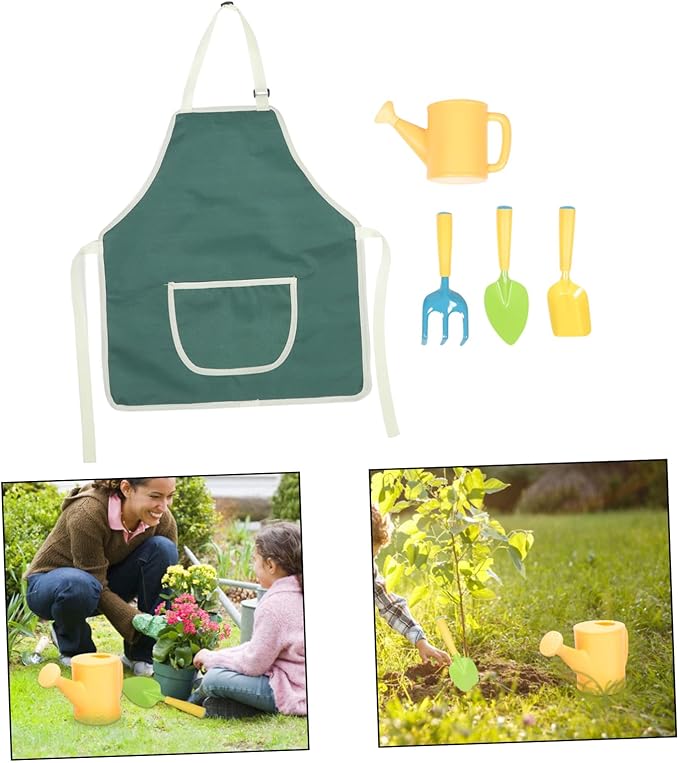 Generic Garden Tool Mini Shovels Rake Watering Pot Planting Tools for Outdoor Gardening with Apron Safe and Practical